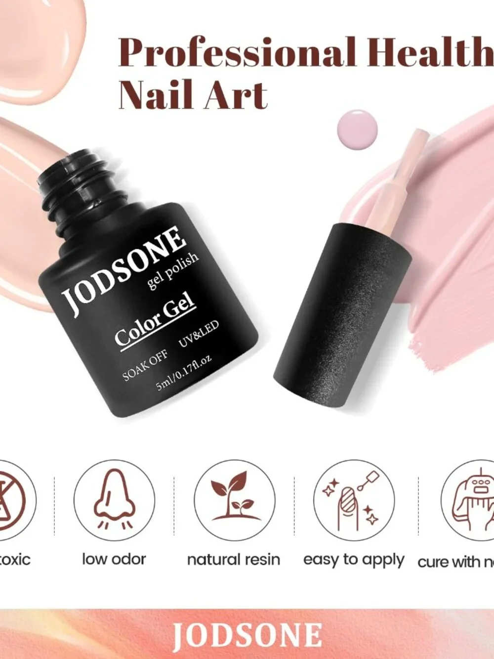 JODSONE 23 PCS Gel Nail Polish Set with Base Glossy and Matte Top Coat Multicolo